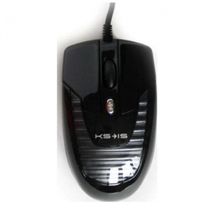 KS-IS Moco, мини мышь, Optical, 800/1600 dpi, 3 кнопки, USB, Black-Grey (KS-006G)