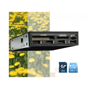 All-in-One Internal Ginzzu GR-137UB + 4 х USB2.0 port, металл/пластик, черный