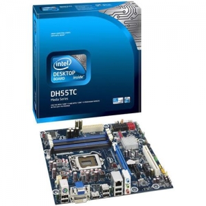 INTEL DH55TC Socket1156, iH55, 4*DDR3, PCI-E, SATA, eSATA, ALC888S 8ch, GLAN, VGA+DVI-D+HDMI  (Integrated In Clarkdale Processor), mATX (903542)  (ОЕМ)