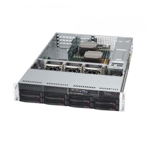 SuperMicro 2U 6026T-URF, Socket 1356, Super X8DTU-F board, Xeon 5600/5500, 3*PCI-Ex8, 8*SATA Hot-swap 3.5" HDD, 720W (1+1), Black