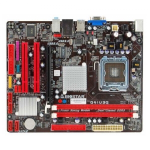 Biostar G41U3G Socket 775, iG41,2*DDR3, SVGA+PCI-E, ATA, SATA, 6ch, LAN,uATX