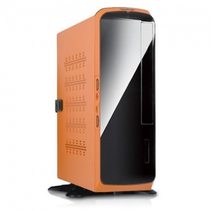 InWin BQ660 Mini-ITX  S.F.F Slim 80W, External Remote Control (Orange-black) (6041716)