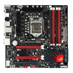 ASUS MAXIMUS III GENE Socket 1156, iP55, 4*DDR3, 2*PCI-E, SATA+RAID, eSATA, SupremeFX X-Fi 8ch, GLAN, 1394, mATX