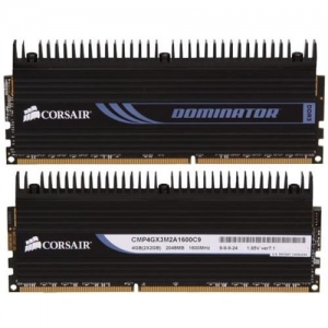 DIMM DDR3 (1600) 4Gb Corsair DOMINATOR CMP4GX3M2A1600C9  (9-9-9-24) , комплект 2 шт. по 2Gb, RTL