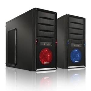 Enermax STARAY ECA3170-BR  Black/Black/Black, High-End ATX Midi Tower,  БЕЗ Б/П, 3 х 120mm Apollish RED FAN, 2*USB+Audio