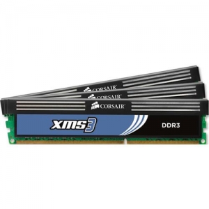 DIMM DDR3 (1600) 6Gb Corsair XMS3 for Intel Core i7/i5 TR3X6G1600C8  (8-8-8-24) , комплект 3 шт. по 2Gb, RTL