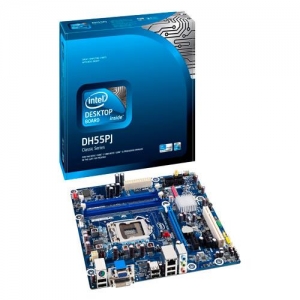 INTEL DH55PJ Socket1156, iH55, 2*DDR3, PCI-E, SATA, ALC888S 8ch, GLAN, D-SUB + DVI-D (Integrated In Clarkdale Processor), mATX (ОЕМ) (908053)