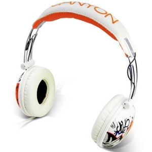 Наушники CANYON CNL-HP01B (мониторные), Graffiti Orange/White