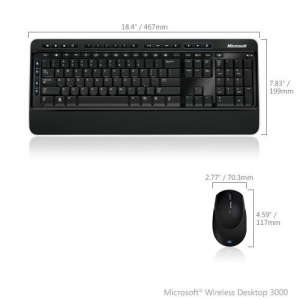 Microsoft Wireless Desktop 3000 USB BlueTrack Black (MFC-00019)