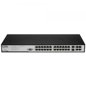 D-Link DES-3028 Управляемый коммутатор 24x10/100Mbps+2x1000Base-T+2x1000BaseT/SFP, 19''