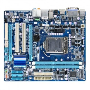 GigaByte GA-H55M-D2H  Socket 1156,  iH55, 2*DDR3, 2*PCI-E, ATA,SATA, FDD, ALC888B-VD2 8ch, GLAN, VGA+DVI-D+HDMI (Integrated In Clarkdale Processor), mATX