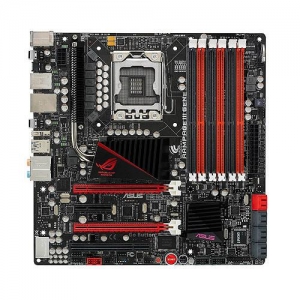 ASUS RAMPAGE III GENE Socket1366, iX58, 6*DDR3, 2*PCI-E, SATA+RAID, 2 x SATA 6.0 Gb/s, SupremeFX X-Fi 2 Built-in 8ch, GLAN, 1394, 2xUSB 3.0, mATX