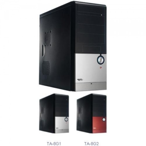 ASUS TA-8G2 450W Midi Tower, Black/Red/Black , ATX,2*USB+2*Audio