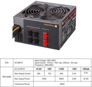 Блок питания Thermaltake TRX-650MPCEU 650W