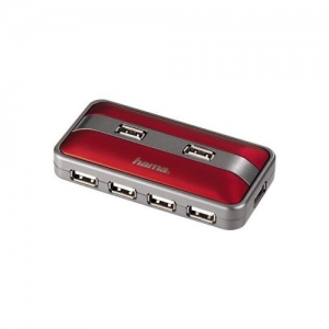 HAMA (H-78494) USB2.0 7xPort, Red-Anthracite