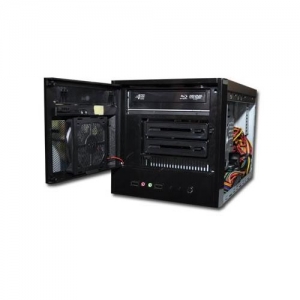 CFI CFI-A9849CC-P  220W Mini ITX, Black /Black , 5.2" ODD, 3 x 3.5" HDD (2 hot swap w/ tray), 1*80 FAN + 2*50 FAN, 2*USB+Audio