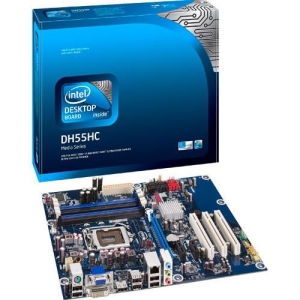 INTEL DH55HC Socket1156, iH55, 4*DDR3, PCI-E, SATA, eSATA, ALC888S 8ch, GLAN, VGA+DVI-D+HDMI (Integrated In Clarkdale Processor), ATX (903546)  (ОЕМ)