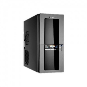 Ezcool V-400A  FULL TOWER, Без БП, Black, 1x120mm FAN, Color-LCD display, 4 x USB2.0 + E-SATA + Audio