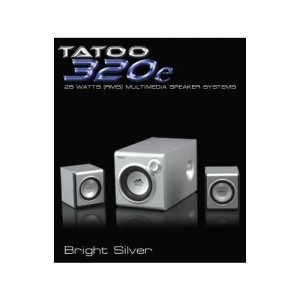 SonicGear Tatoo 320e  2.1, 28 Вт, деревянный сабвуфер