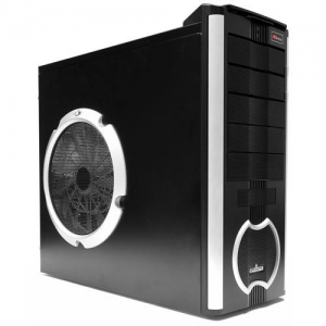 Enermax Chakra ECA3052-BS  Black-Silver, High End Midi Tower ATX , БЕЗ Б/П, 120mm + 250mm LED FAN, 2*USB+Audio+eSATA