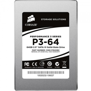 2.5"  64Gb Corsair Performance3 Series SSD (CSSD-P364GB2-BRKT) SATAIII, MLC Chip