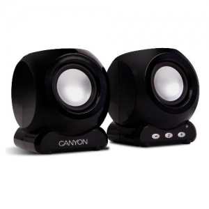 CANYON CNR-SP20CB, 2.0, черные, 2 х 3W, USB, портативные