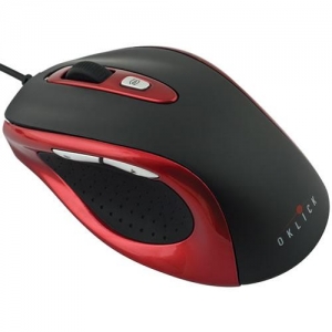 Oklick 404M (800/1600dpi), Red/Black, USB