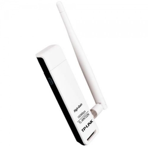 TP-LINK TL-WN722N/C USB2.0, 802.11b/g/n, до 150 Мбит/с, со съемной антенной 4 dBi, с USB-крэдлом