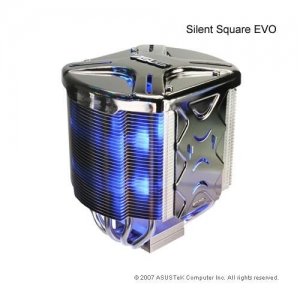 ASUS Silent Square EVO Socket775/754/939/AM2  медное основание, 22dBa, подсветка, PWM