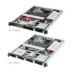 MSI X2-105A2 Dual Socket604, E7320+Hance Rapids, 1U, 2 SATA Hot Swap,6xDDR,1xRaiser, Video, 2xGbE, RAID 0,1