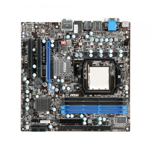 MSI 880GM-E43 Socket AM3, AMD 880G, 4*DDR3, SVGA+PCI-E, ATA, SATA+RAID, eSATA, ALC888S 8ch, GLAN, mATX