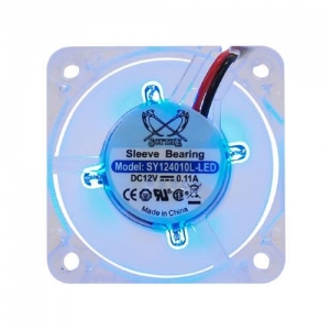 Вентилятор для сист.блока Scythe Mini Kaze 40 mm Blue LED, 40x40x10mm (SY124010L-LED)