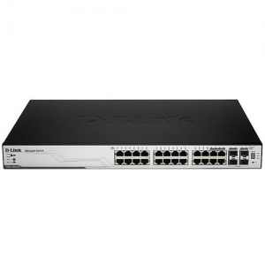 D-Link DGS-3100-24P 20x10/100/1000Base-T PoE + 4 combo 1000BASE-T/SFP, L2, 19''