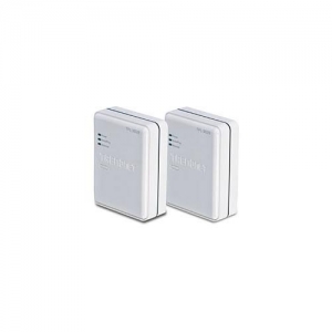 Комплект из двух адаптеров TRENDnet TPL-302E2K  200 Мбит/с для сети Powerline AV Fast Ethernet, LAN
