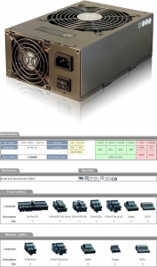 Блок питания Chieftec 1200W, EPS, Cable Management, 24+4+8+6 pin, SATA, 140+80mm fan (CFT-1200G-DF)