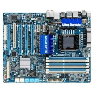 GigaByte GA-X58A-UD3R Socket 1366, iX58, 6*DDR3, 4*PCI-E, ATA, SATA+RAID, 2*SATA 6Gb/s, eSATA, FDD, ALC889 8ch, GLAN, 2*USB3.0, 1394, ATX