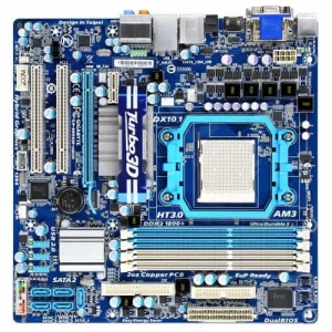 GigaByte GA-880GM-UD2H Socket AM3, AMD 880G, 4*DDR3, SVGA + PCI-E, ATA, SATA + RAID, eSATA, FDD, ALC892 8ch, GLAN, 1394, mATX