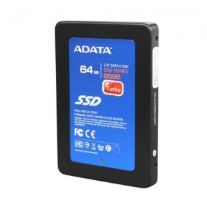 2.5"  64Gb A-Data SSD S596 Turbo  (AS596TB-64GM-C) SATA + MINI-USB, MLC Chip