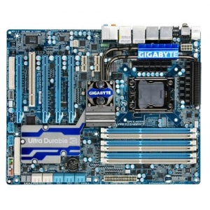 GigaByte GA-X58A-UD7 Socket 1366, iX58, 6*DDR3, 4*PCI-E, ATA, SATA+RAID, 2*SATA 6Gb/s, eSATA, FDD, ALC889 8ch, 2*GLAN, 1394, 2*USB3.0, ATX