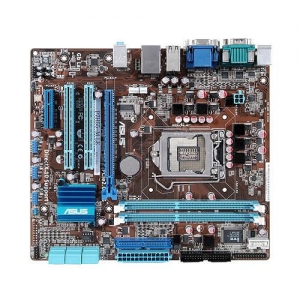 ASUS P7H55-M LE/SI Socket 1156, iH55, 2*DDR3, PCI-E, ATA, SATA, FDD, VT1708S 8ch, GLAN, VGA+DVI-D+HDMI  (Integrated In Clarkdale Processor), mATX (Белая коробка)